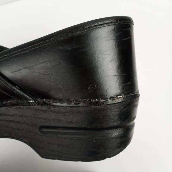 Dansko Black Leather Clogs Size Eur 41 USA 10.5- 11 - Picture 11 of 15